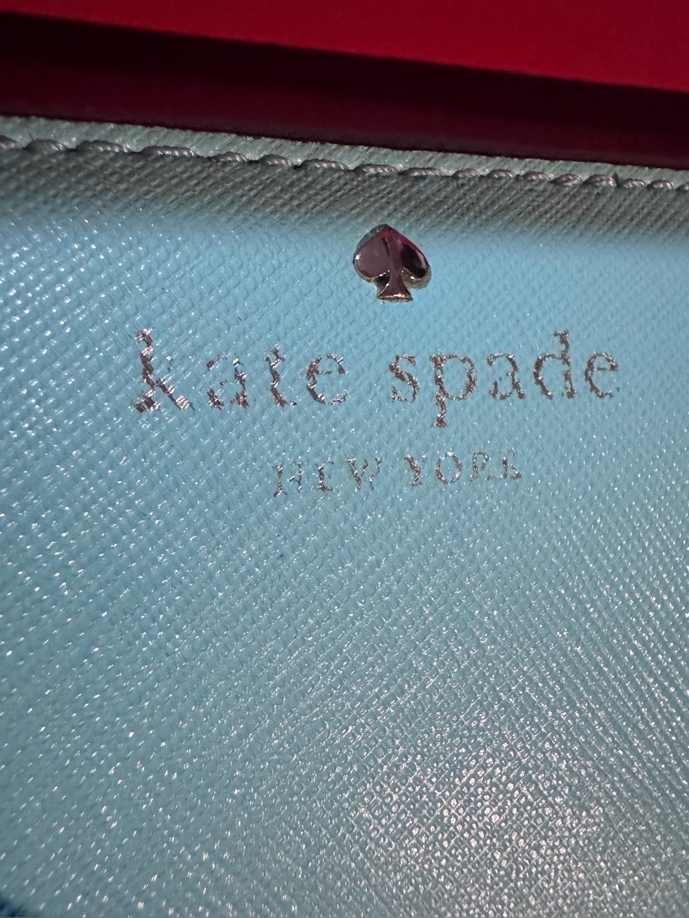 kate spade turquoise zip-around wallet - Picture 2 of 4